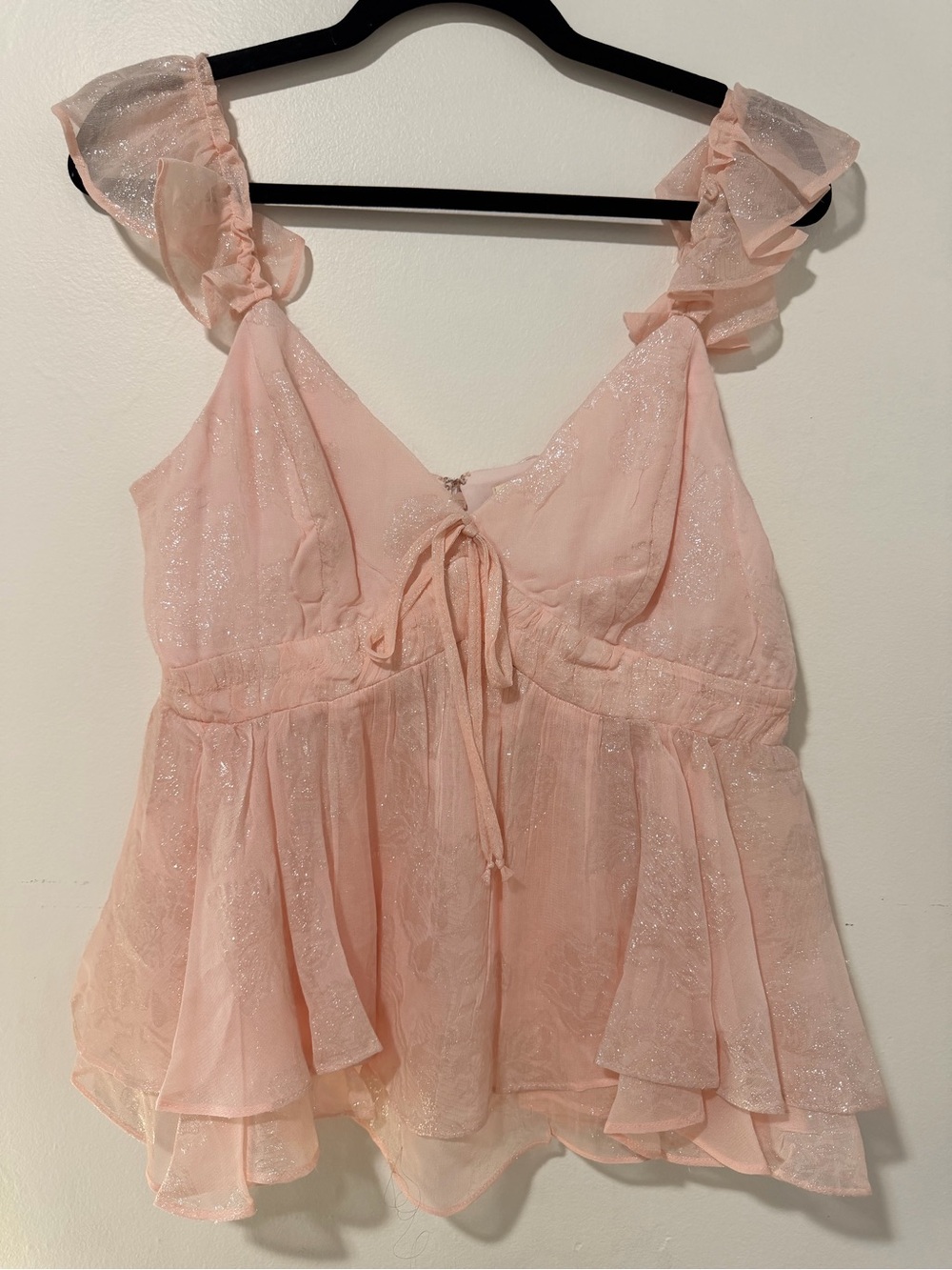 NWT Parker Baby Pink Peplum Top Size Medium